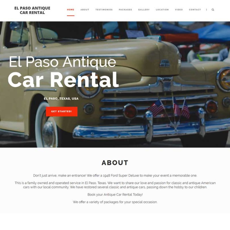 El Paso Antique Car Rental
